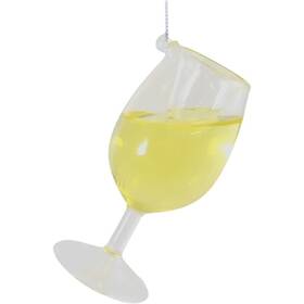 Ex24351 Ganz Cheer Donnay Wine Glass Christmas Tree Ornament 4 Inch Clear