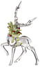 Kk343 Ganz H2 Kissing Krystals Christmas Acrylic 6in Mistletoe Reindeer Figurine