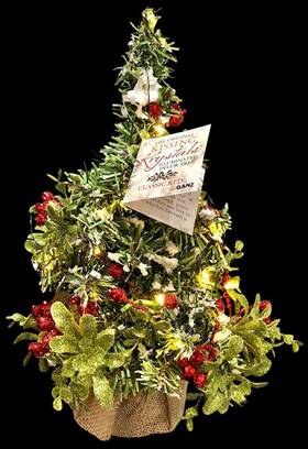 Kk320 Ganz Kissing Krystals Illuminated Christmas Tree 12 Inch Holiday Light-up Decor