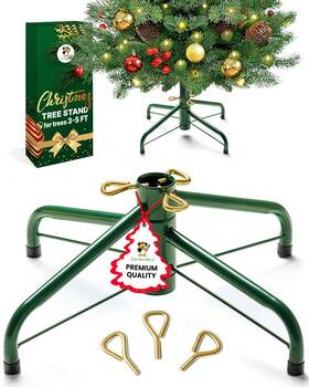 Gardenbro 723098336850 Artificial Christmas Tree Stand For Trees Up To 5 Feet Tall - Foldable Metal