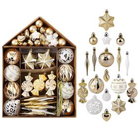 Garveehome 198723634180 73ct Christmas Ball Ornaments Set Shatterproof Xmas Tree Decor Ornament