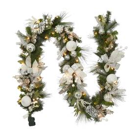 Jkrgqkazqiin07qalkbviguzncy Garveehome Prelit Christmas Garland For Mantle 9 Ft Battery Operated Xmas Garl