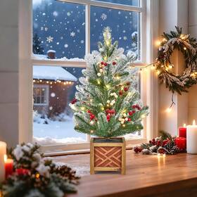Z5ebv15l3xqsxiumla4w Garveehome 24 Inch Mini Christmas Tree With Lights Pre-lit Artificial Table B