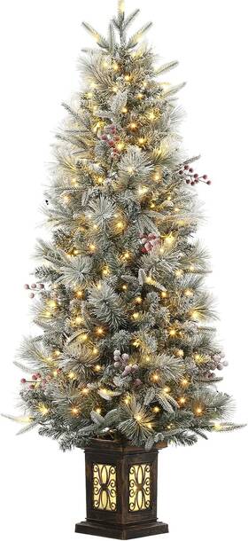 Gaze Art Lighting Co Ltd 197839200968 Yitahome 6.5ft Prelit Aspen Fir Christmas Tree With Remote Control Crystal-deco
