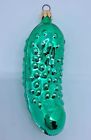 Gc34 Kurt Adler Glass Pickle Green Kringle Christmas Good Luck Ornament