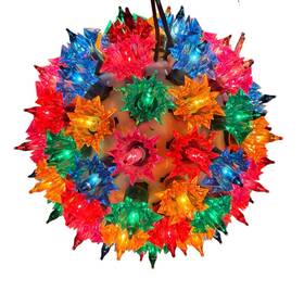 Ge 087449760047 Super Sphere 100 Light Hanging Ball Christmas Starburst Tulip Reflectors Vintage