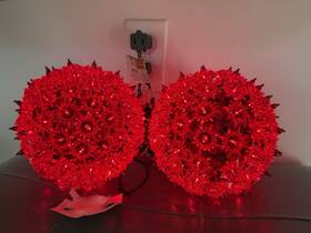 Ge 087449760092 Super Sphere 200 Lights 6 Inch Diameter Meteor Red Christmas Window Decoration
