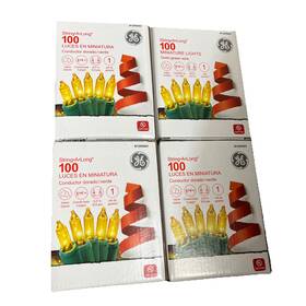 1295943 Ge 4 Boxes String-a-long 100-count Gold Christmas String Lights. Incandescent