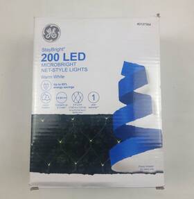 2127364 Ge Staybright 6ft X 4ft Constant White 200 Led Microbright Christmas Net Lights