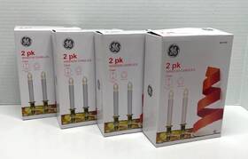 2127395 Ge Clear Window Candles Plug-in 2-pack 8.5 Inches Christmas Set Of 4 New
