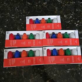 3723674 Ge C9 Glow Bright Replacement Bulbs 25 Total Multicolor 7 Watt Christmas