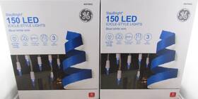 5270932 Ge 2 Pack Staybright 150-count Constant Blue Mini Led Christmas Icicle Lights