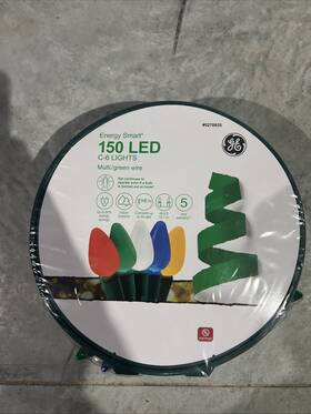 5270935 Ge Energy Smart Colorite 150-lights C6 Led Multicolor Christmas Party 49.6 New
