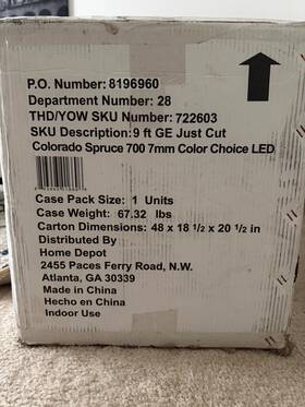 5270965 Ge 9ft Prelit Just Cut Led Colorado Spruce Artificial Christmas Tree
