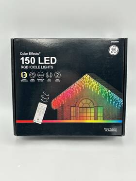 6029695 Ge Color Effects 150-count 12 Ft Changing Led Christmas Icicle Lights