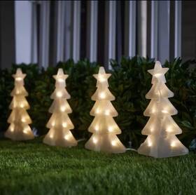 Ge 705353520709 Staybright Random Sparkle 4 Ct. Led Christmas Tree Pathway Markers Warm White