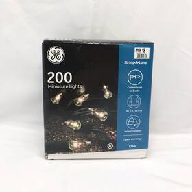 Ge 803993615868 200 Clear String-a-long Miniature Lights Christmas/weddings Lot Of Two