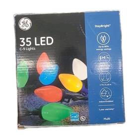 Ge90935 Ge 803993909356 2pk 35 Led Christmas Lights Multicolored - Ge35ct C9 Staybright