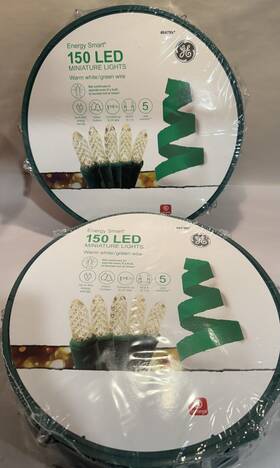 847997 Ge 2 Energy Saver 150 Warm White Miniature Led Christmas Wedding String Lights