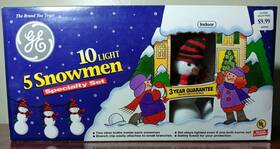 Ge Snowm-10 Vintage 10 Light 5 Snowman Specialty Christmas Sets Inch Read