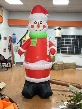 Geefia 955510899580 7ft Inflatable Snowman-xmas Snowman Blow Up Yard Decor Christmas Outdoor Deco
