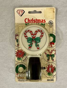 Gem 070086804342 Vintage Candy Cane Plug In Night Light Christmas Mcm Midcentury Modern
