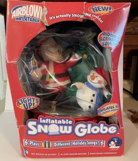 Gemmy 086786106754 2005 Airblown Inflatable Snow Globe Christmas 15 Inches Never Used