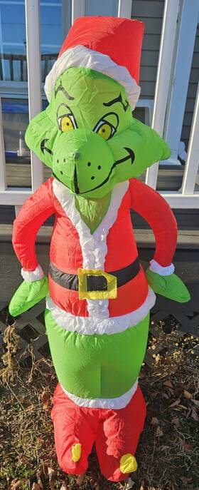 Gemmy 086786158906 2007 The Grinch Who Stole Christmas In Santa Suit 4ft Inflatable Tested