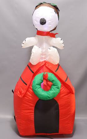 Gemmy 086786193730 Christmas Snoopy On Dog House Yard Inflatable 3.5
