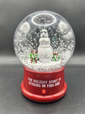 Gemmy 086786347218 Star Wars Christmas Waterless Snow Globe Darth Vader Stormtrooper Snowman