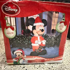 Gemmy 086786349618 Christmas Disney 5.5 Ft Mickey Mouse Train Conductor Airblown Inflatable