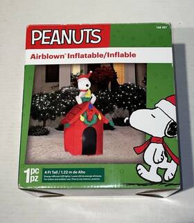Gemmy 086786857649 Snoopy Woodstock 4 Doghouse Inflatable Christmas Led Peanuts Tested 2015