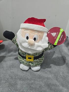 Gemmy 086786878040 Plush Animated Christmas Winter Wobbler Camo Santa Sings Home For A64