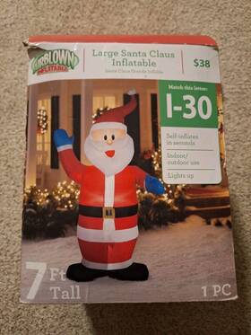 Gemmy 086786887509 Santa Claus Airblown Inflatable 7 Ft Christmas Indoor Outdoor Large Used