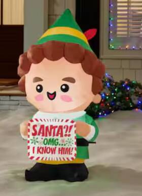 1010987335 Gemmy New 3.5 Ft. Buddy The Elf Christmas Airblown Inflatable Inch Santa Omg I Know Him