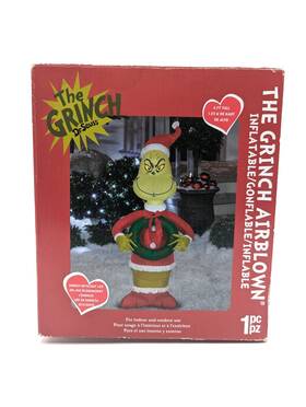 111088 Gemmy The Grinch Dr. Seuss Christmas Holiday Airblown Inflatable 4 Foot Led Lighted