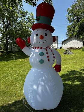 111263 Gemmy Giant Snowman Airblown Inflatables Christmas Decor 10ft Tall Light Up Holidays