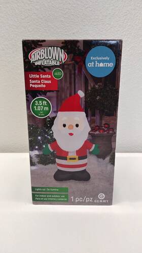113300 Gemmy New Airblown Inflatable Led Little Santa Claus 3.5 Ft Christmas Light Up