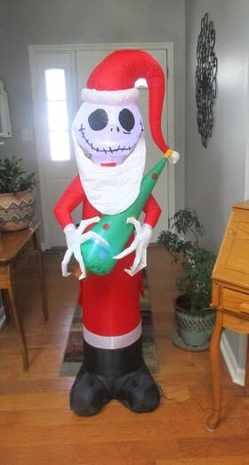 114796 Gemmy 5.5 Ft Jack Skellington Nightmare Before Christmas Airblown Inflatable