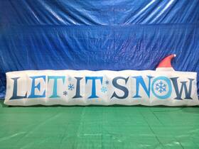 116011 Gemmy 15ft Airblown Inflatable Let It Snow Christmas Sign B356 -