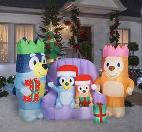 1851504 Gemmy 6.6 Bluey Family Christmas Inflatable 2025 Indoor Outdoor Yard Decor New