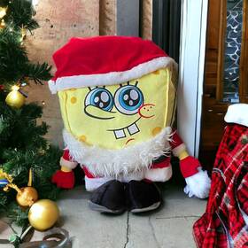 Gemmy 191245104179 Spongebob Squarepants Santa Plush Christmas Door Greeter 22 Inch New Nwt Large