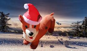 Gemmy 191245122890 3.5 Ft Airblown Corgi Dog Christmas Inflatable Yard Decor
