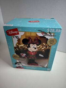 Gemmy 191245143659 Disney Mickey And Minnie Mouse Airblown Inflatable - 3.5ft Led Christmas