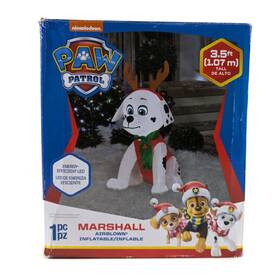 Gemmy 191245164647 Christmas Airblown Inflatable Marshall With Antlers And Scarf Nick 3.5 Ft