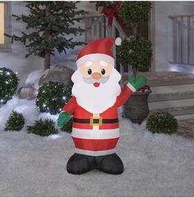 Gemmy 191245172390 4 Ft Christmas Inflatable Santa Clause Outdoor Lighted Decoration Yard Sculpture