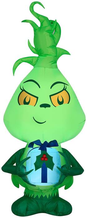 Gemmy 191245176299 Christmas Airblown Inflatable Little Grinch Green