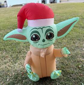 Gemmy 191245192084 Star Wars The Mandalorian Grogu Christmas Inflatable 3.5 Ft Tall Holiday