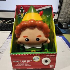 Gemmy 191245538868 Buddy The Elf Emoteglow Animated Decor Talks Lights Up New Christmas Light