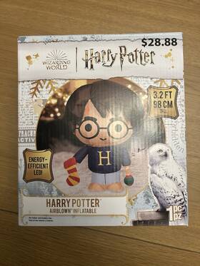 Gemmy 191245800491 New Wizarding World Harry Potter Airblown Inflatable 3.2ft Tall Christmas